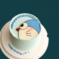 Doraemon Buttercream Painting Cake