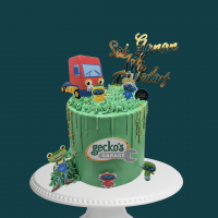 Gecko Garage Cake