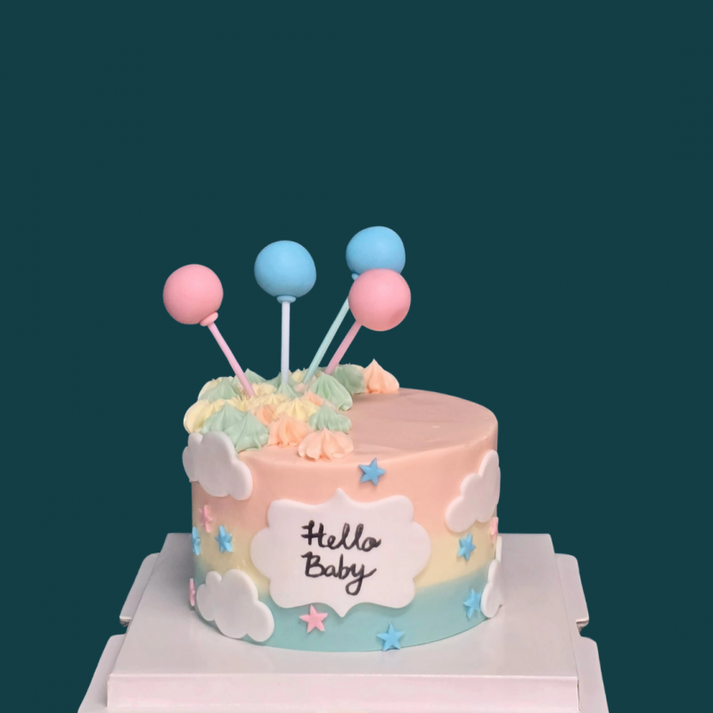 Gender Reveal Lollipop Cake