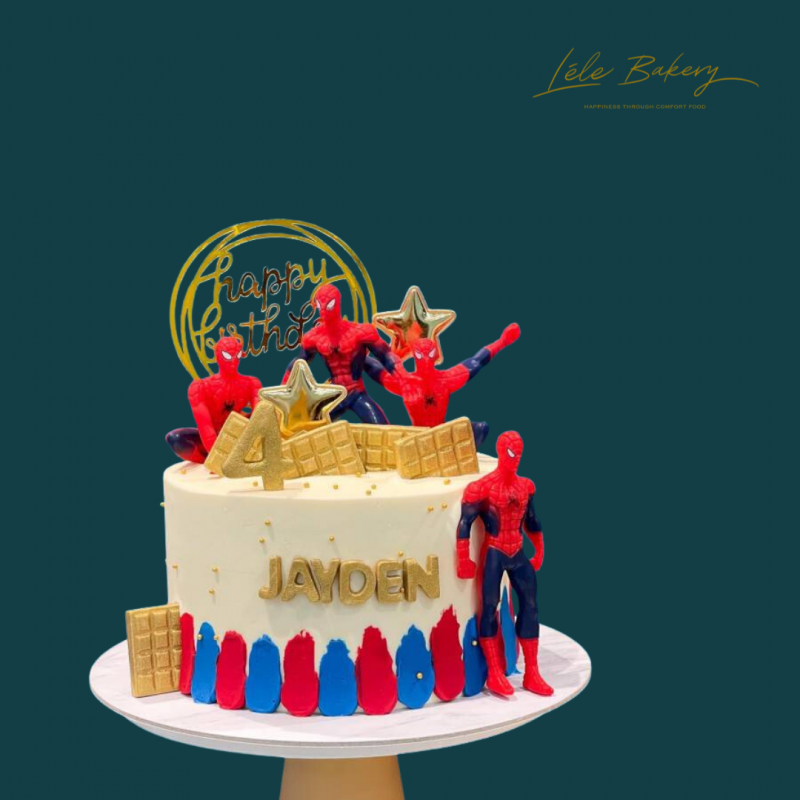 Gold Spiderman Cake
