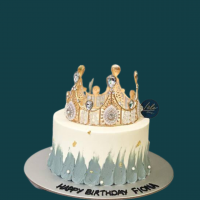 Grey Fairy Crown Cake