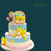 Happy Chicks Rainbow Cake