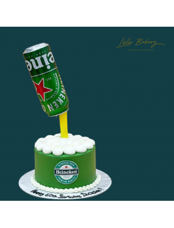 Heineken Defying Gravity Beer Can Cake