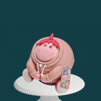 Inside Out Pinata Cake