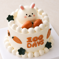 100 Days Bunny and Carrots Cake