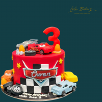 Racing Car Cake with Wheels