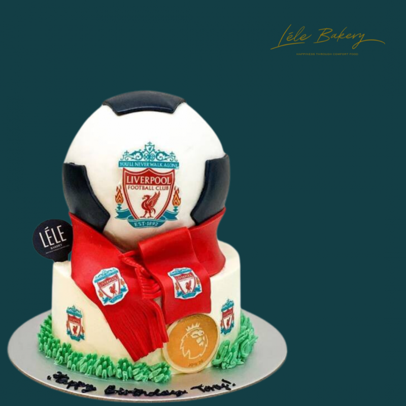 Liverpool Soccer Ball Cake