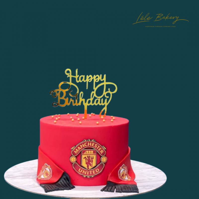Manchester United with Red Scarf Cake