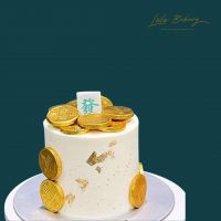 Mini Mahjong Gold Coin Cake