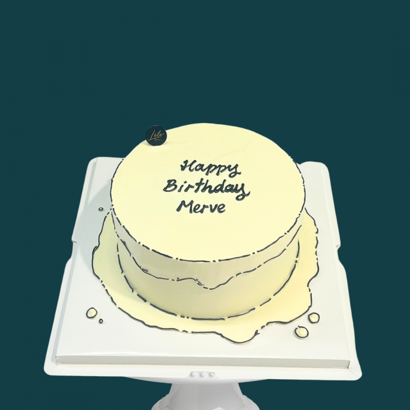 Minimalist Comic Cake