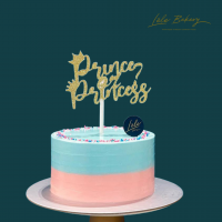 Minimalist Gender Reveal Cake