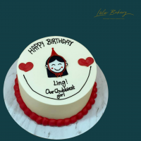Minimalist Girl Cake