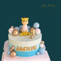 Ombre Blue Giraffe Cake