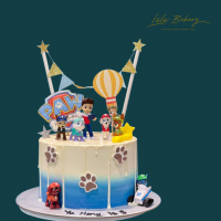 Ombre Blue Paw Patrol Cake