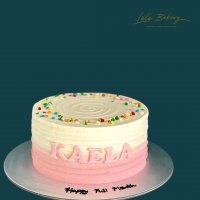 Ombre Pink with Rainbow Sprinkle Cake