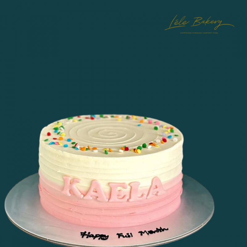 Ombre Pink with Rainbow Sprinkle Cake