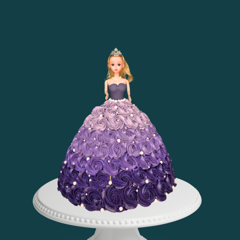 Ombre Purple Barbie Cake