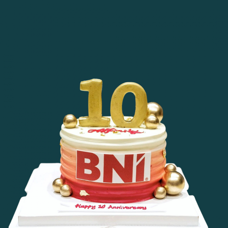 Ombre Red Corporate Cake