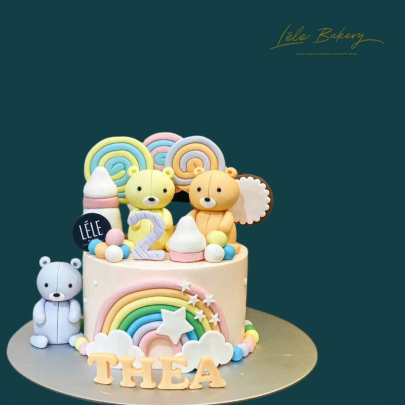 Pastel Bear Cake