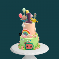 Cocomelon-Themed Birthday Cake