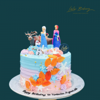 Pastel Ombre Frozen Cake