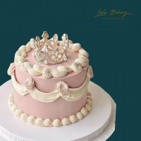 Pastel Pink Princess Tiara Cake