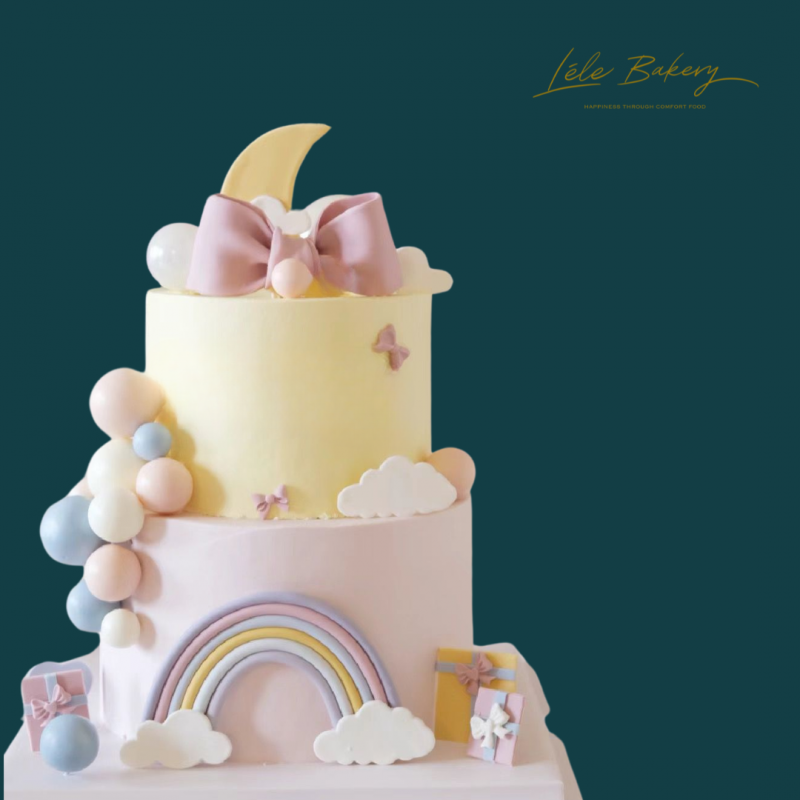Pastel Rainbow Wonderland Cake