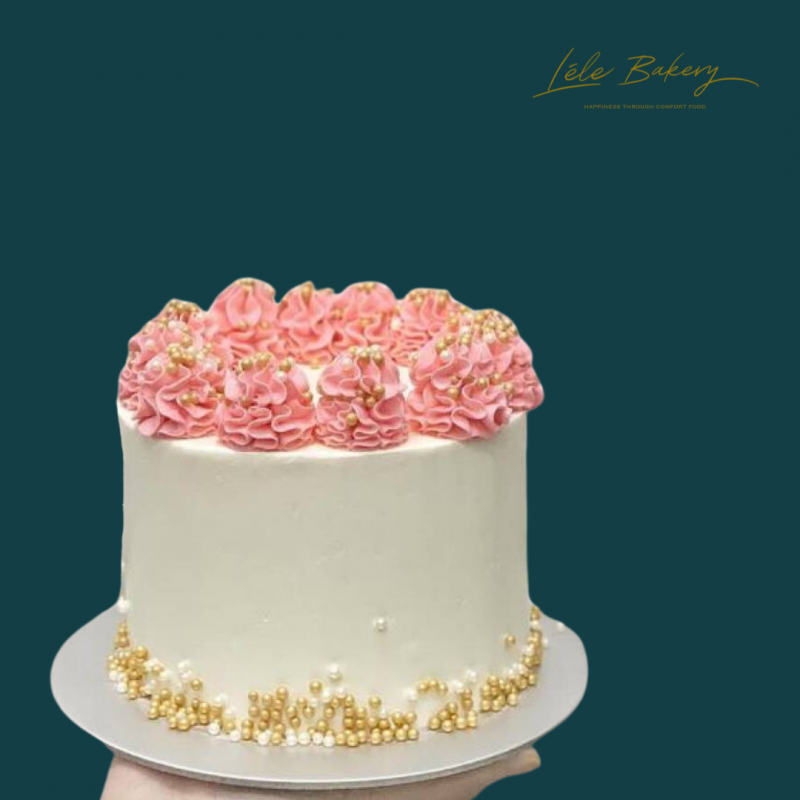 Pink and White Sprinkle Cake