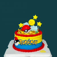 Pokeball and Pokemon Cake