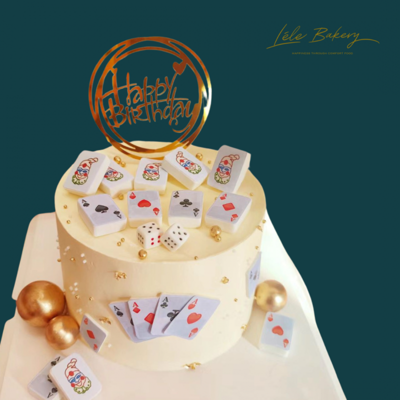 Poker Cards and Joker Cake