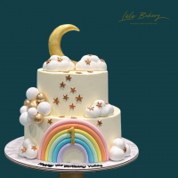 Rainbow Stars Cloud and Moon Cake