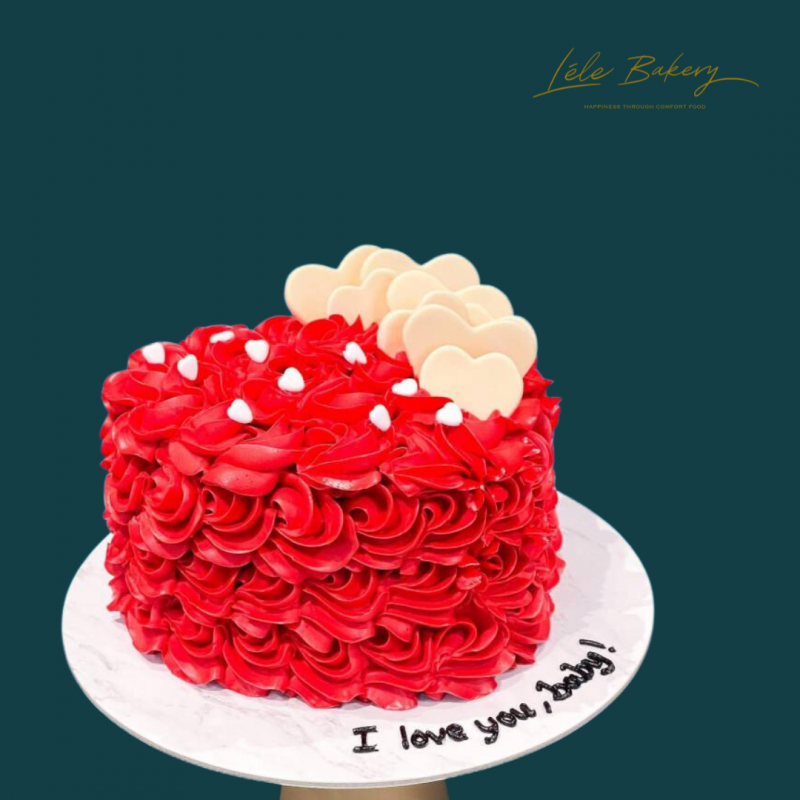 Rosetta Heart Cake