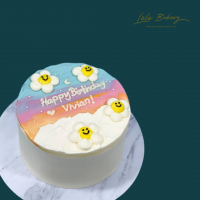 Smiley Flower Cake