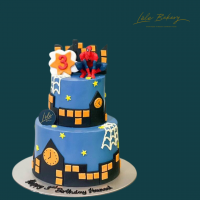 Spiderman Building Cake