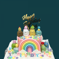 Sumikko Gurashi Pastel Rainbow Cake