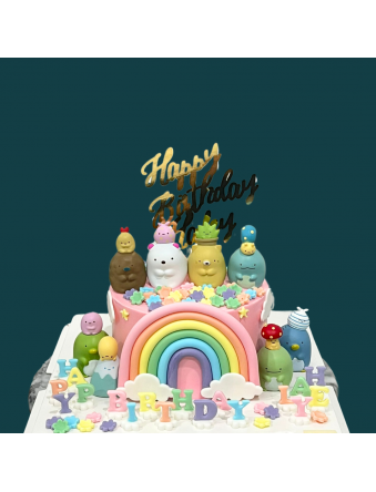 Sumikko Gurashi Pastel Rainbow Cake