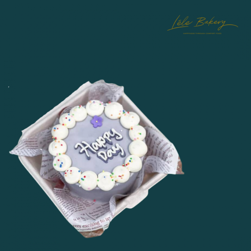 Sweet Purple Korean Bento Cake