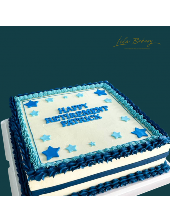 Traditional Blue Birthday Cake