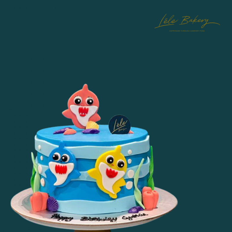 Underwater Baby Shark Cake