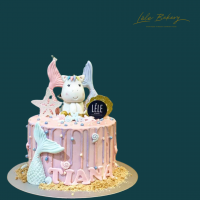 Unicorn Mermaid Drippy Cake