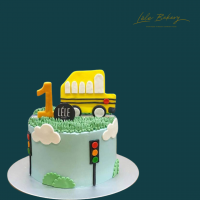 Wheel on the Bus Go Round and Round Cake