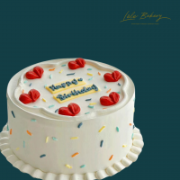 White Confetti Birthday Cake