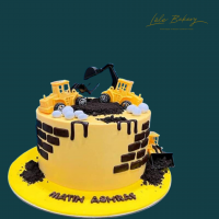 Yellow Excavator Cake