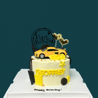 Yellow Sports Car Cake