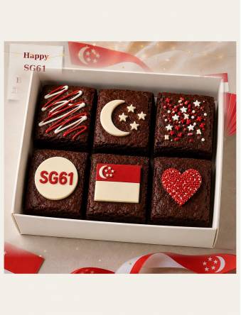 SG61 National Day Brownies Box (6pcs)