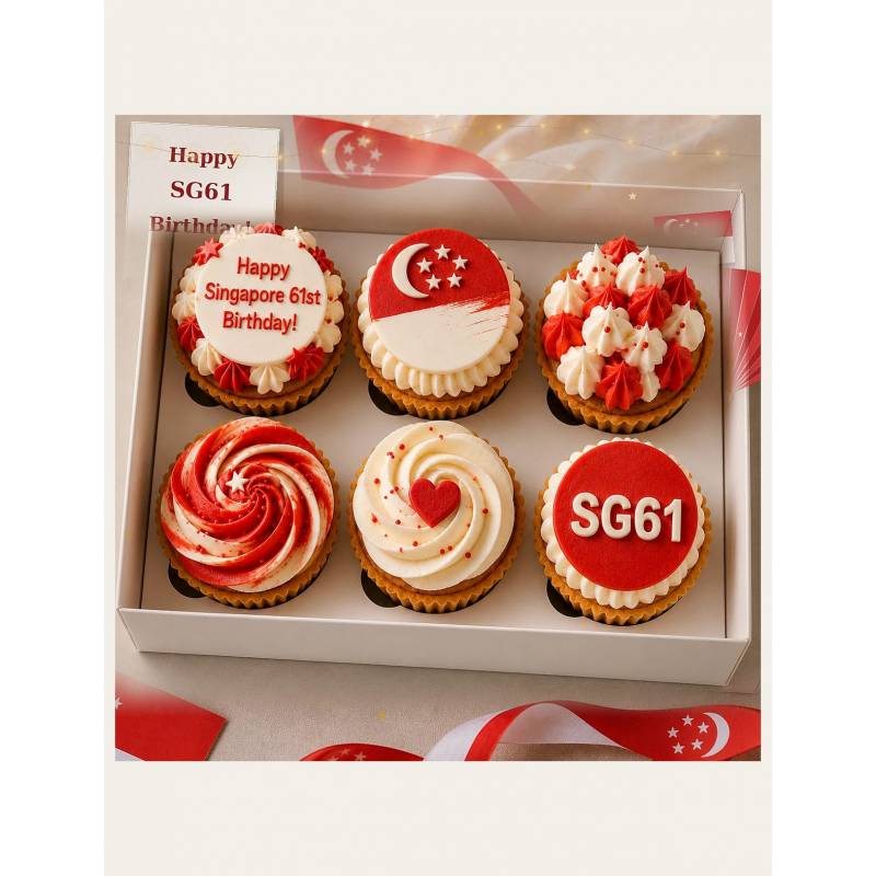 SG61 National Day Cupcakes Set A (6pcs)