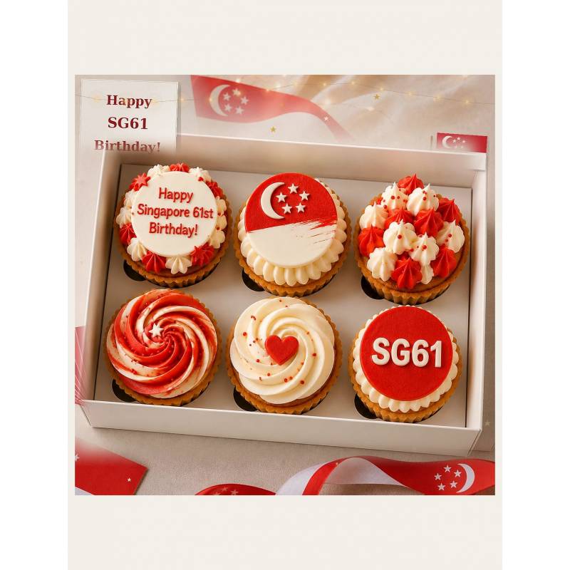 SG61 National Day Cupcakes Set A (6pcs)