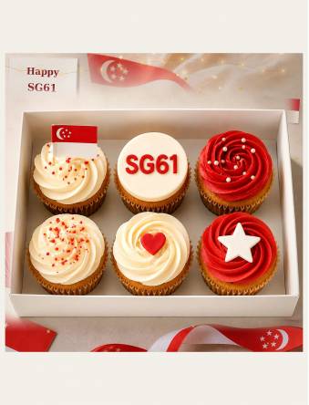 SG61 National Day Cupcakes Set B (6pcs)