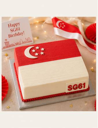 SG61 National Day Flag Cake