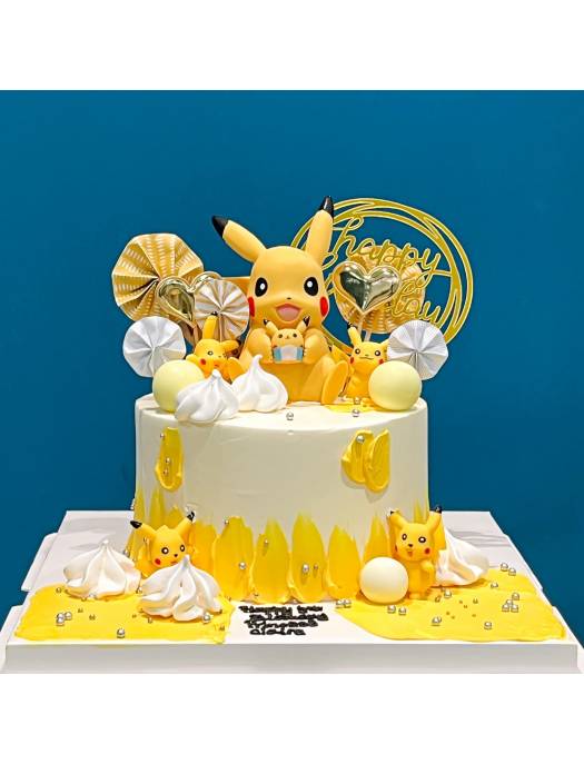 Pikachu Round Cake - Johnnie Cupcakes